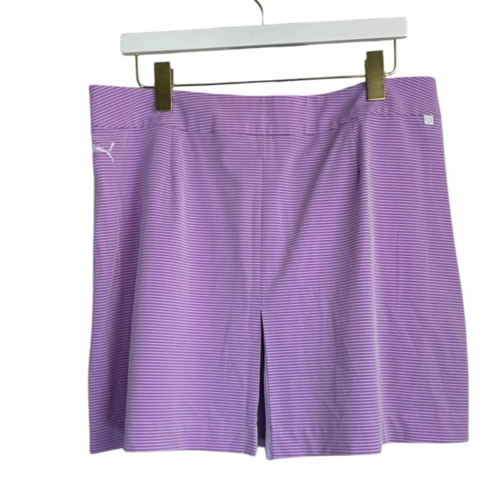 PUMA DryCELL Purple Striped Golf Skort Women’s‎ XL Athletic Tennis Skirt Shorts